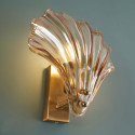Aplique cristal ámbar dorado