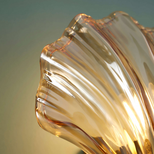 Lámpara de pared con cubierta de cristal