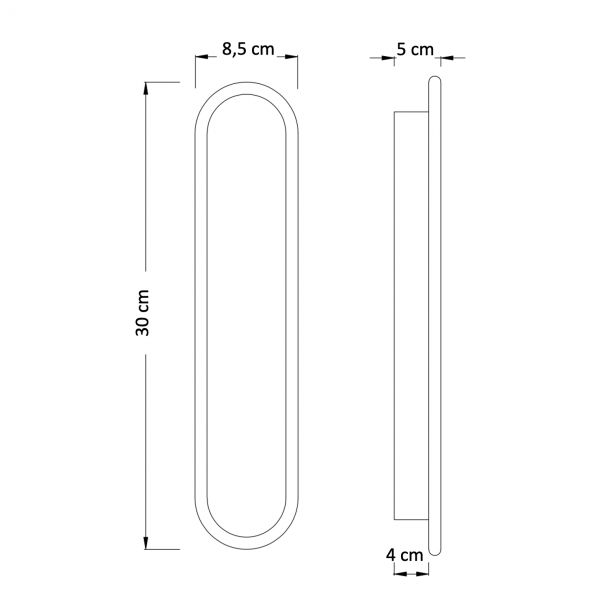 Aplique minimalista dorado