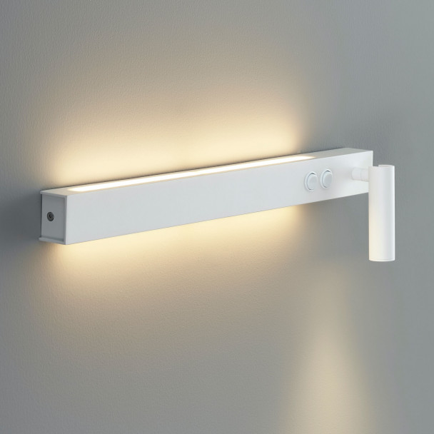 Lámpara de pared con iluminación indirecta y luz de lectura LED