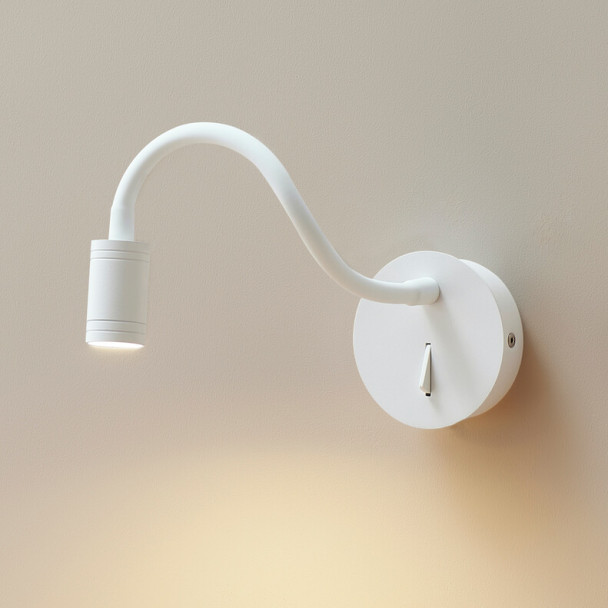 Aplique redondo blanco para atornillar en la pared