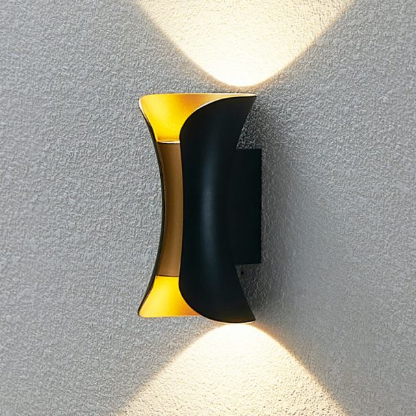 IP54 iluminación de pared negro y oro