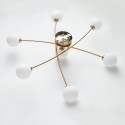 Plafón cristal blanco metal oro