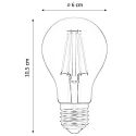 Bombilla de filamento LED E27 4W regulable blanco cálido