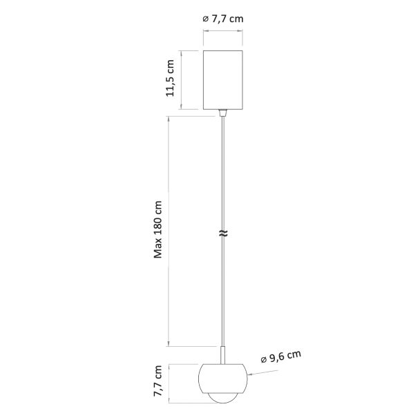 Luminaria colgante led pequeña - Finn