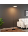 Lámpara de pie negra con pantalla orientable LED regulable - Kalena