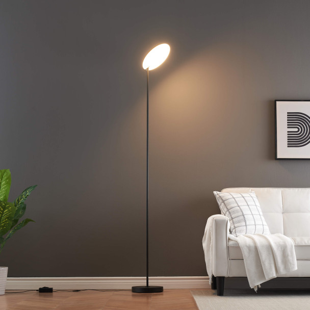 Lámpara de pie led negra asequible - Kalena