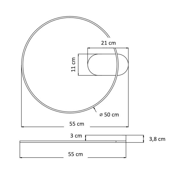 Aplique o plafón LED - Evelia