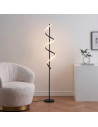 Gran lámpara de cascada LED en espiral negro - Simaria