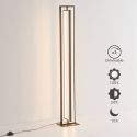 Lámpara de interior negra rectangular LED regulable - Otso