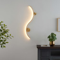 Aplique de pared en acabado latón brillante - Curva
