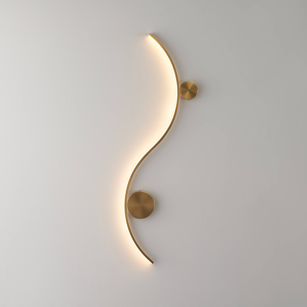 Aplique con luz blanca cálida - Curva
