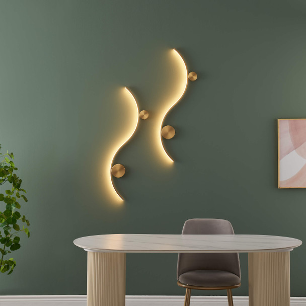 Aplique de diseño largo y fácil de instalar - Curva