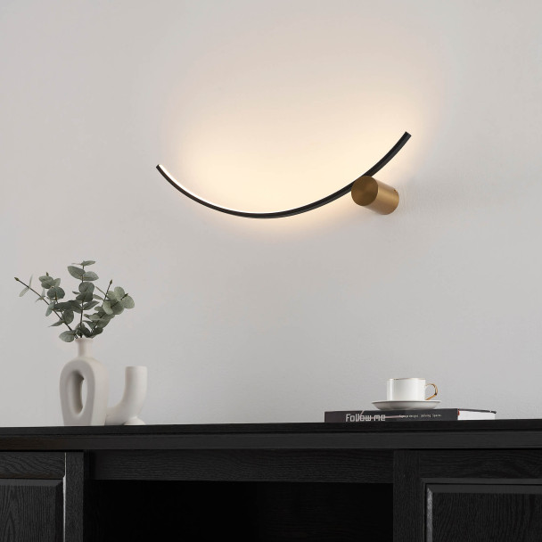 Aplique de pared de diseño estilizado - Curva
