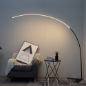 Lámpara de pie LED regulable de diseño curvo grande - Avellino