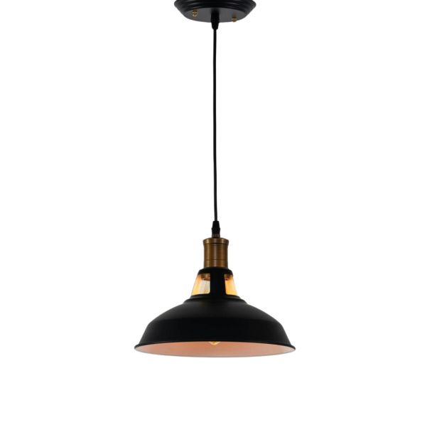 Lámpara colgante industrial negra vintage - Aster
