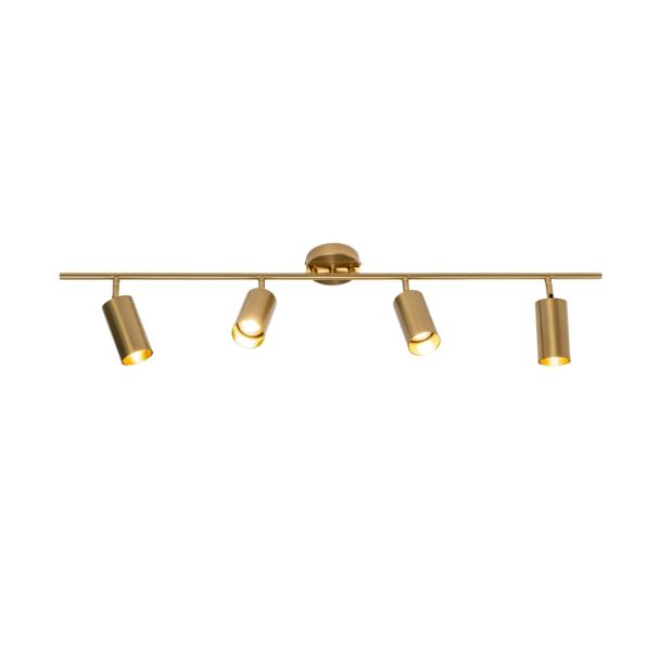 Plafón con múltiples focos de metal dorado - Estrid