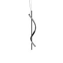 Lámpara colgante vertical negra con LED en espiral regulable - Lybella