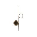 Aplique de LED de doble círculo negro minimalista - Celi