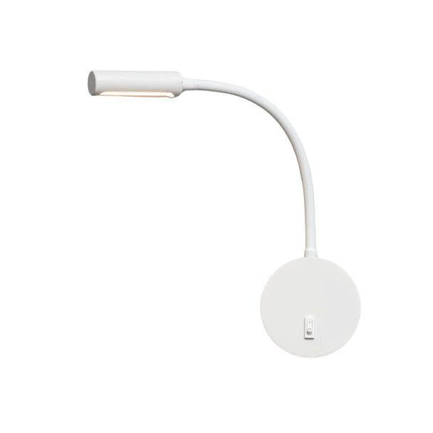 Aplique flexible blanco con interruptor - Aski