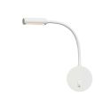 Aplique flexible blanco con interruptor - Aski