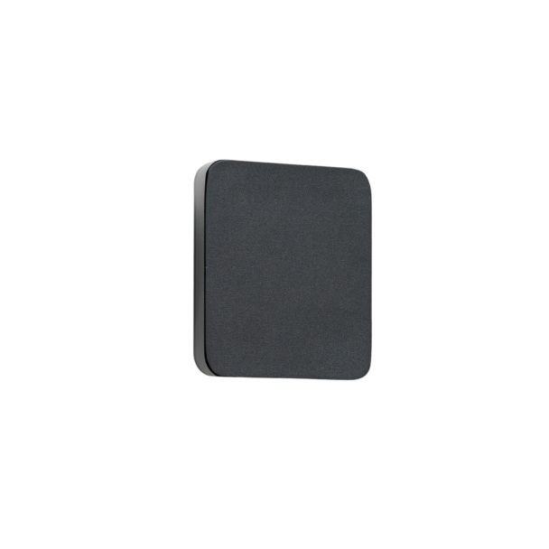 Aplique LED con bordes redondeados minimalista negro - Eporedia