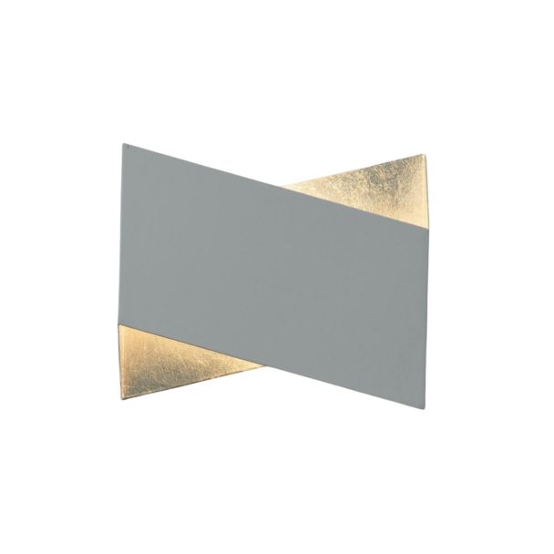 Aplique negro estilo origami blanco y con interior plateado - Mykos