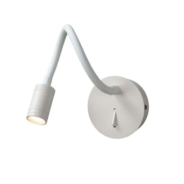 Aplique flexible blanco con interruptor - Aski