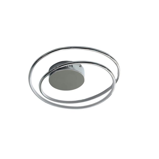 Plafón cromado de doble bucle LED - Xandra