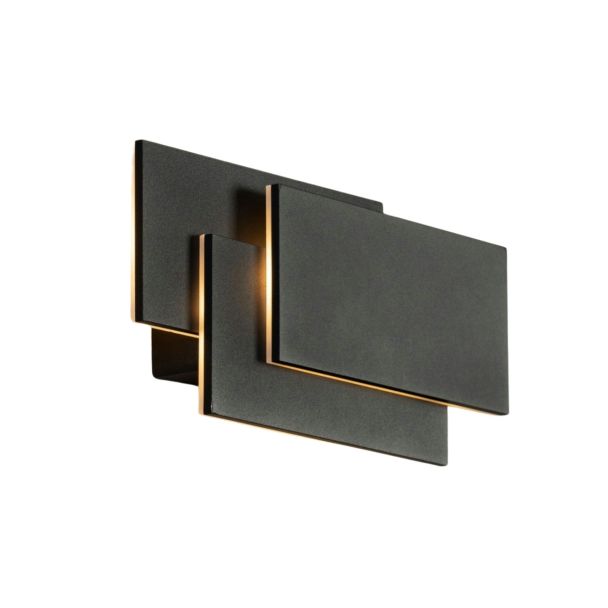 Aplique moderno LED negro tripartito -Trio