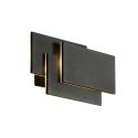 Aplique moderno LED negro tripartito -Trio