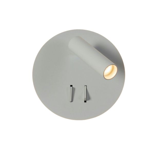 Moderna luz de lectura LED doble e interruptor - Bilbao blanco
