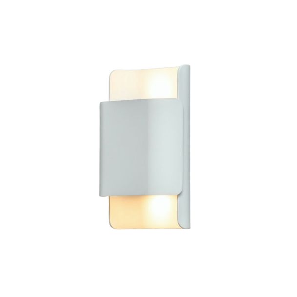 Pequeño aplique cuadrado de doble iluminación LED blanco IP54 - Laila
