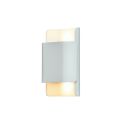 Pequeño aplique cuadrado de doble iluminación LED blanco IP54 - Laila