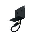 Luz de pared LED negra con cargador USB y lámpara de lectura - Viola