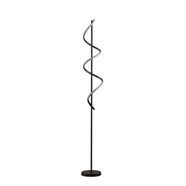 Gran lámpara de cascada LED en espiral negro - Simaria
