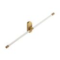 Aplique de pared larga de LED de neón y latón - Natys