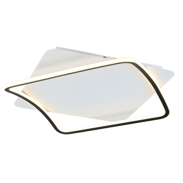 Lámpara de techo de diseño cuadrado 50 x 50 bordes negros - Sydal