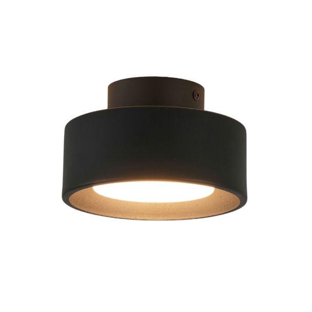 Plafón o foco negro pequeño IP20 de 15 cm - Prins