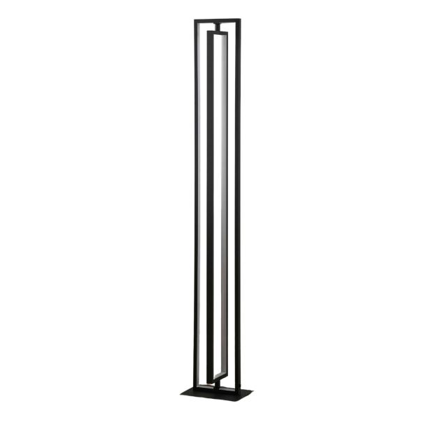 Lámpara de interior negra rectangular LED regulable - Otso