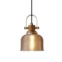 Lámpara colgante con campana de vidrio ámbar - Vela