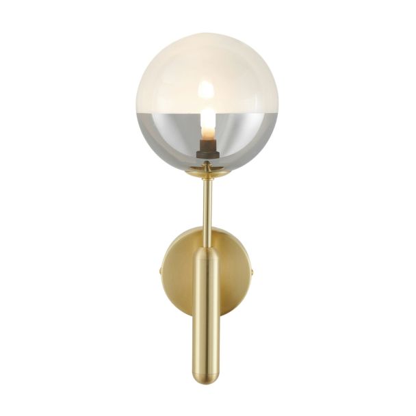 Aplique de pared dorado con vidrio bicolor - Armela