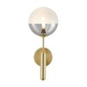 Aplique de pared dorado con vidrio bicolor - Armela