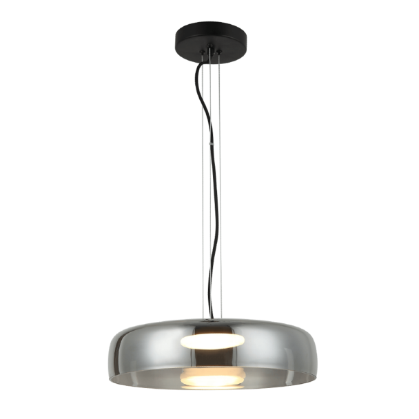 Plafón LED vidrio ahumado diseño suspendido único - Riccardo
