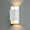 Pequeño aplique cuadrado de doble iluminación LED blanco IP54 - Laila
