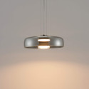 Lámpara colgante vidrio ahumado metal cromado diseño minimalista - Riccardo
