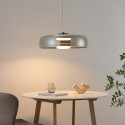 Lámpara colgante de vidrio ahumado y metal diseño moderno - Riccardo