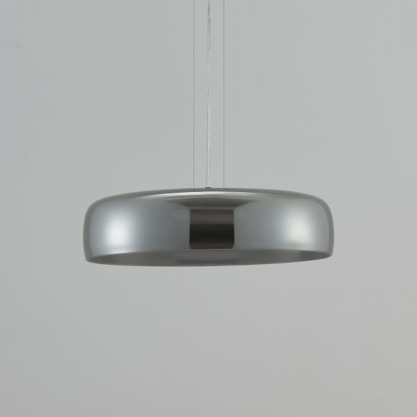 Lámpara colgante LED vidrio ahumado anillo luminoso integrado - Riccardo