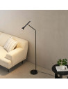 Lámpara de pie minimalista gran lector negro 150 cm - Holen