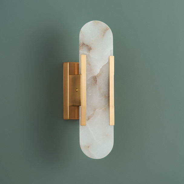 Aplique vidrio metal dorado acabado elegante - Enola
